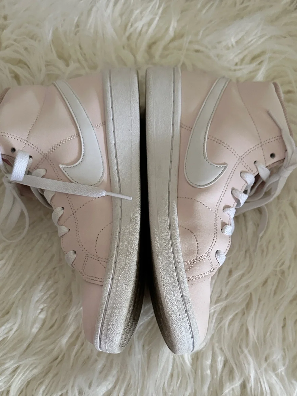 Nike WOMEN'S NIKE COURT ROYALE 2 MID SNEAKERS size 7 Pink White VGC